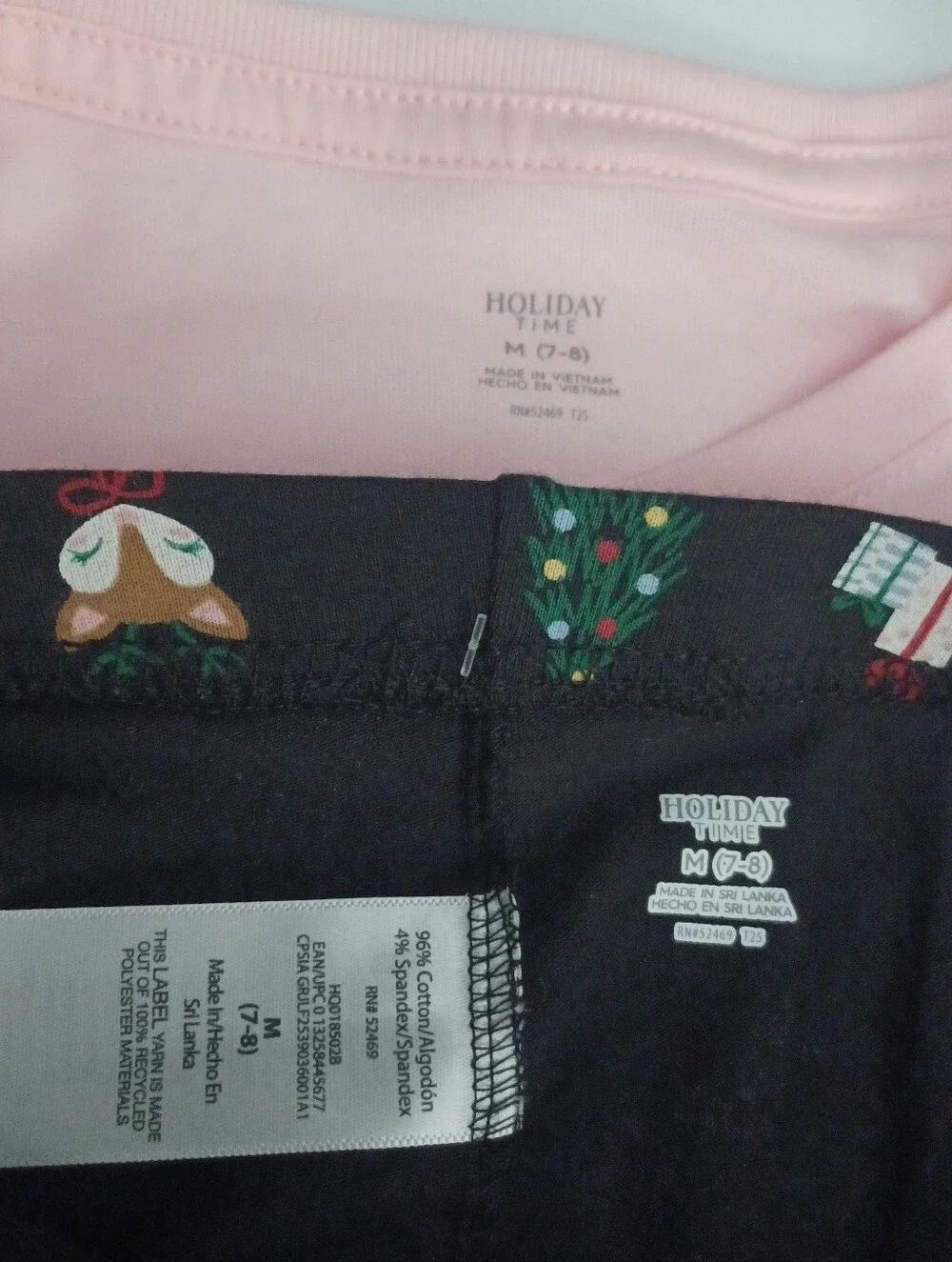 Holiday Time 2pc Unicorn Christmas Outfit Sz 7 8
